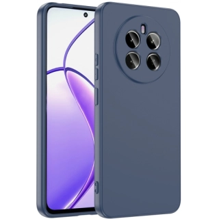 Realme 12 4G Kılıf İçi Kadife Mat Yüzey Mara Lansman Kapak  - Lacivert