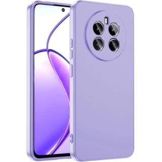 Realme 12 4G Kılıf İçi Kadife Mat Yüzey Mara Lansman Kapak  - Lila