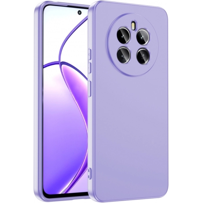 Realme 12 4G Kılıf İçi Kadife Mat Yüzey Mara Lansman Kapak  - Lila