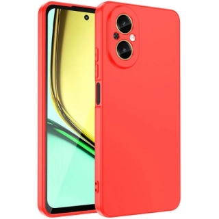 Realme 12 Lite Kılıf İçi Kadife Mat Yüzey Mara Lansman Kapak  - Kırmızı