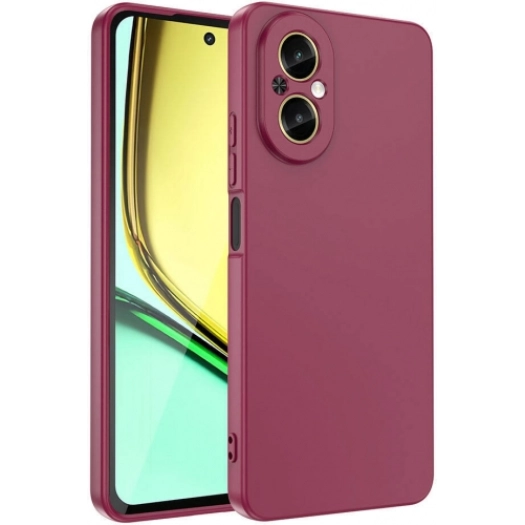 Realme 12 Lite Kılıf İçi Kadife Mat Yüzey Mara Lansman Kapak  - Koyu Mor