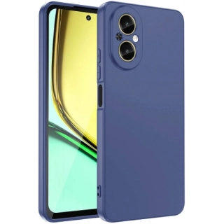 Realme 12 Lite Kılıf İçi Kadife Mat Yüzey Mara Lansman Kapak  - Lacivert