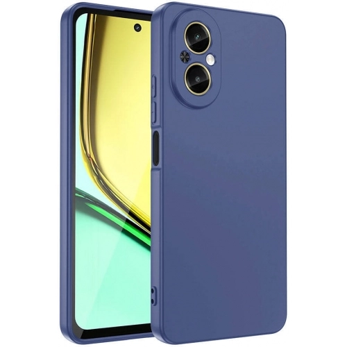 Realme 12 Lite Kılıf İçi Kadife Mat Yüzey Mara Lansman Kapak - Lacivert