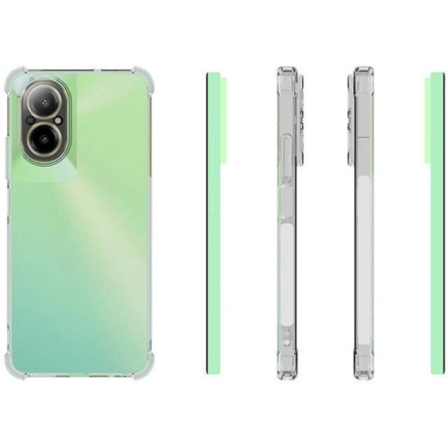 Realme 12 Lite Kılıf Silikon Köşe Korumalı Airbag Darbe Emici Kapak - Şeffaf