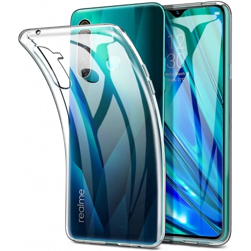 Realme 5 Pro Kılıf Kamera Korumalı Esnek Silikon Kapak - Şeffaf