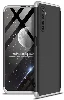 Realme 6 Pro Kılıf 3 Parçalı 360 Tam Korumalı Rubber AYS Kapak - Gri Siyah