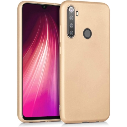 Realme 6i Kılıf İnce Soft Mat Renkli Esnek Silikon Kapak - Gold