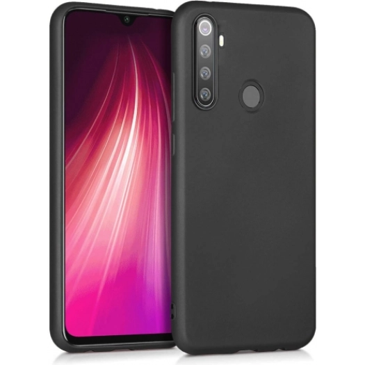 Realme 6i Kılıf İnce Soft Mat Renkli Esnek Silikon Kapak - Siyah