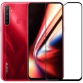 Realme 6i Kırılmaz Cam Tam Kapatan Kenarları Kırılmaya Dayanıklı Cam Ekran Koruyucu - Siyah