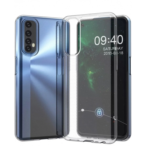 Realme 7 Kılıf Kamera Korumalı Esnek Silikon Kapak - Şeffaf