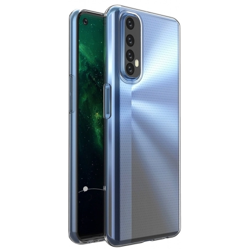 Realme 7 Kılıf Kamera Korumalı Esnek Silikon Kapak - Şeffaf