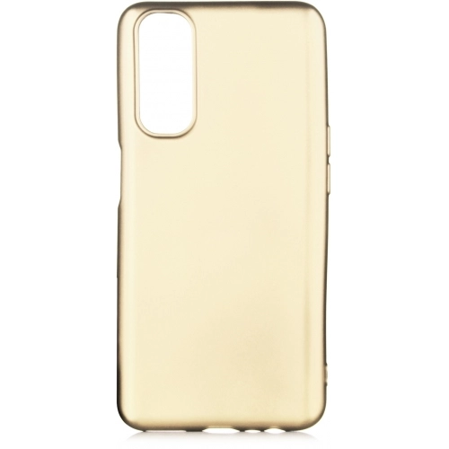 Realme 7 Kılıf İnce Soft Mat Renkli Esnek Silikon Kapak - Gold