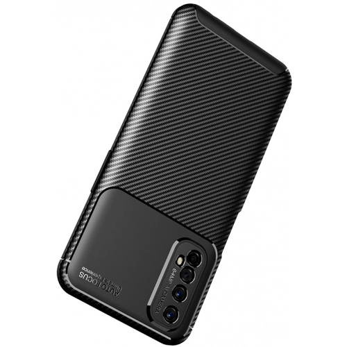 Realme 7 Kılıf Silikon Parmak İzi Bırakmayan Karbon Soft Negro Kapak - Siyah