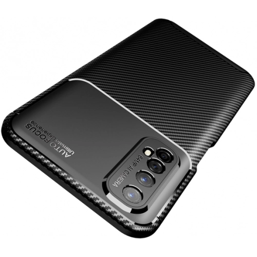 Realme 7 Kılıf Silikon Parmak İzi Bırakmayan Karbon Soft Negro Kapak - Siyah