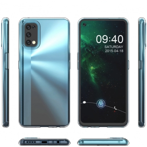 Realme 7 Pro Kılıf Kamera Korumalı Esnek Silikon Kapak - Şeffaf