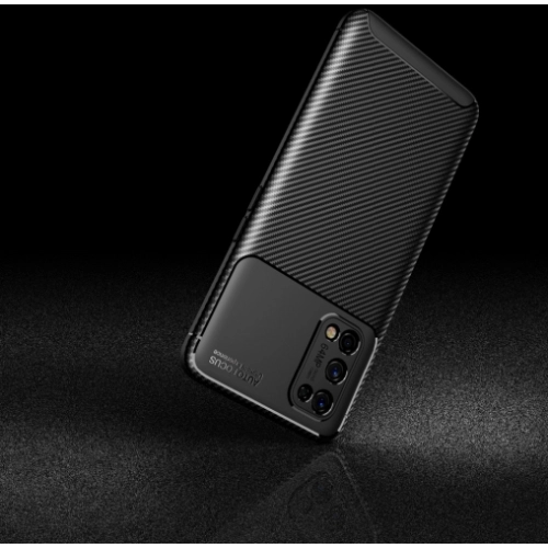 Realme 7 Pro Kılıf Silikon Parmak İzi Bırakmayan Karbon Soft Negro Kapak - Siyah