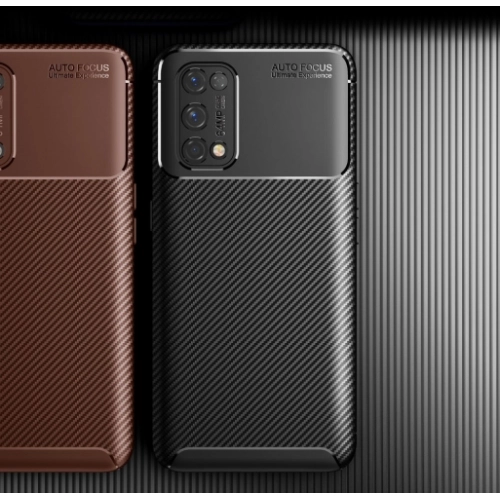 Realme 7 Pro Kılıf Silikon Parmak İzi Bırakmayan Karbon Soft Negro Kapak - Siyah