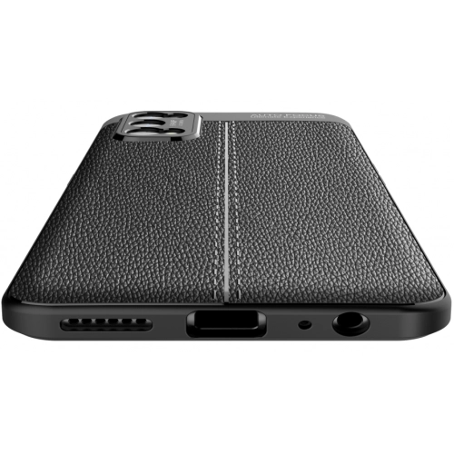 Realme 7 Pro Kılıf Deri Görünümlü Lüks Parmak İzi Bırakmaz Niss Silikon Kapak - Siyah