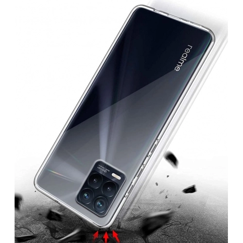 Realme 8 Pro Kılıf Kamera Korumalı Esnek Silikon Kapak - Şeffaf