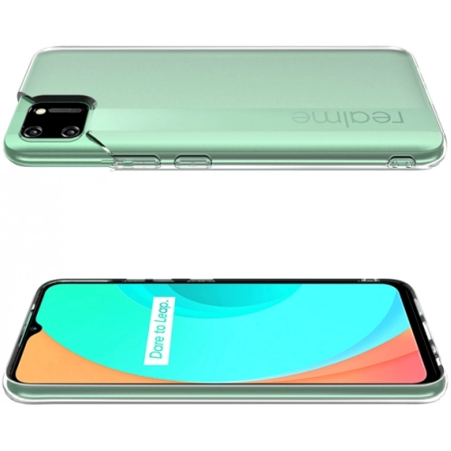 Realme C11 Kılıf Kamera Korumalı Esnek Silikon Kapak - Şeffaf