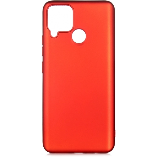 Realme C15 Kılıf İnce Soft Mat Renkli Esnek Silikon Kapak - Kırmızı
