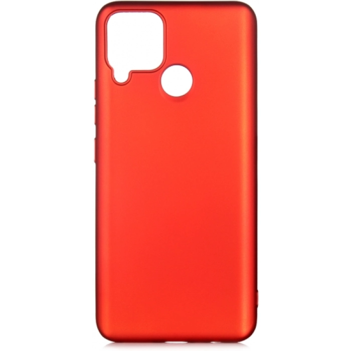 Realme C15 Kılıf İnce Soft Mat Renkli Esnek Silikon Kapak - Kırmızı