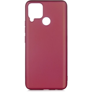 Realme C15 Kılıf İnce Soft Mat Renkli Esnek Silikon Kapak - Mürdüm