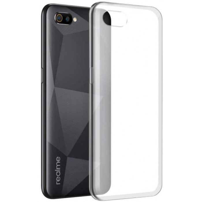 Realme C2 Kılıf Kamera Korumalı Esnek Silikon Kapak - Şeffaf