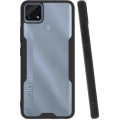 Realme C25 Kılıf Renkli Silikon Kamera Lens Korumalı Şeffaf Parfe Kapak - Siyah