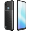 Realme C25 Kılıf Silikon Parmak İzi Bırakmayan Karbon Soft Negro Kapak - Siyah