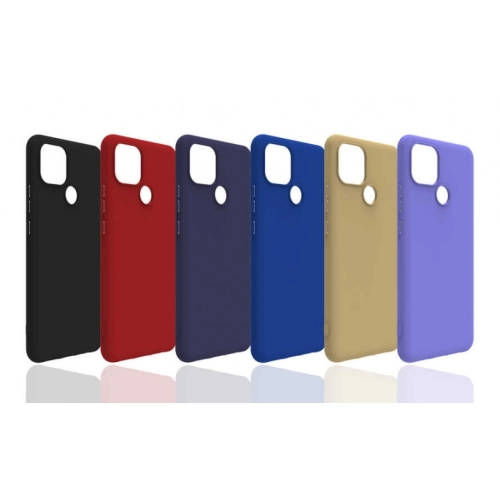 Realme C25Y Kılıf Silikon Mat Esnek Kamera Korumalı Biye Kapak - Siyah