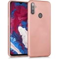 Realme C3 Kılıf İnce Soft Mat Renkli Esnek Silikon Kapak - Rose Gold