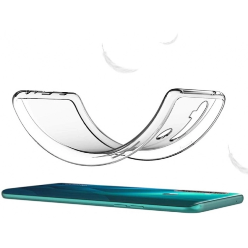 Realme C3 Kılıf Kamera Korumalı Esnek Silikon Kapak - Şeffaf