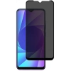 Realme C3 Kırılmaz Cam 5D Ekran Koruyucu Karartmalı Hayalet Cam Privacy Tam Kapatan - Siyah