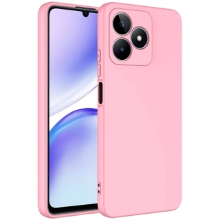 Realme C53 Kılıf İçi Kadife Mat Mara Lansman Silikon Kapak  - Pembe