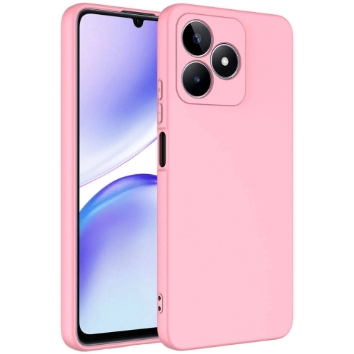 Realme C53 Kılıf İçi Kadife Mat Mara Lansman Silikon Kapak - Pembe