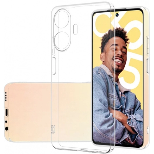 Realme C55 Kılıf Kamera Korumalı Esnek Silikon Kapak - Şeffaf