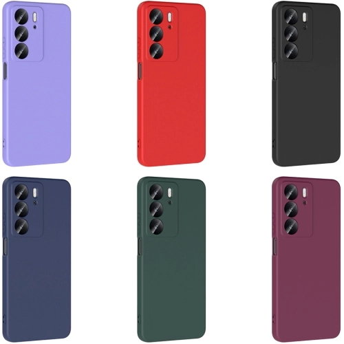 Realme C75 Kılıf İçi Kadife Mat Mara Lansman Silikon Kapak - Koyu Mor