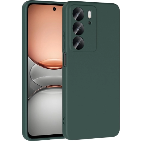 Realme C75 Kılıf İçi Kadife Mat Mara Lansman Silikon Kapak - Koyu Yeşil