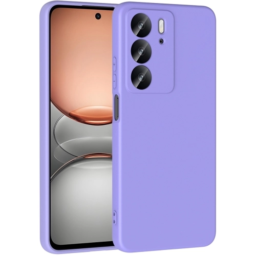 Realme C75 Kılıf İçi Kadife Mat Mara Lansman Silikon Kapak  - Lila