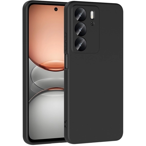 Realme C75 Kılıf İçi Kadife Mat Mara Lansman Silikon Kapak  - Siyah