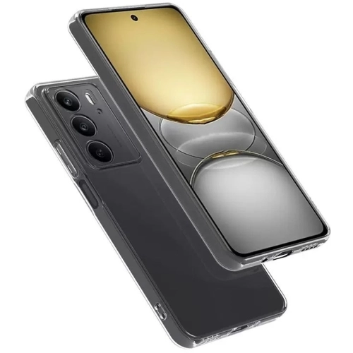 Realme C75 Kılıf Kamera Korumalı Esnek Silikon Kapak - Şeffaf