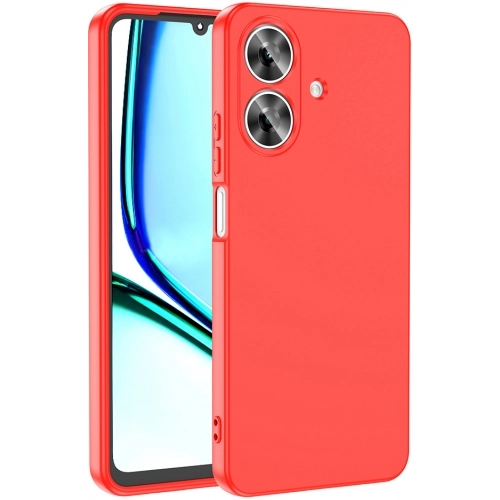 Realme Note 60 Kılıf İçi Kadife Mat Yüzey Mara Lansman Kapak - Kırmızı