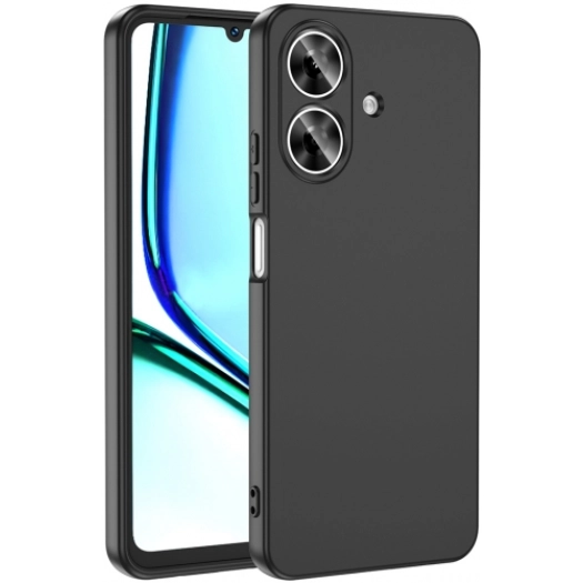 Realme Note 60 Kılıf İçi Kadife Mat Yüzey Mara Lansman Kapak  - Siyah