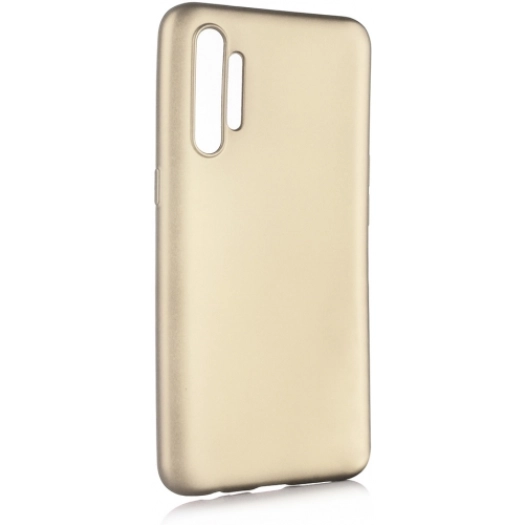 Realme XT Kılıf İnce Soft Mat Renkli Esnek Silikon Kapak - Gold