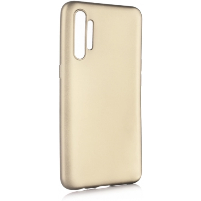 Realme XT Kılıf İnce Soft Mat Renkli Esnek Silikon Kapak - Gold