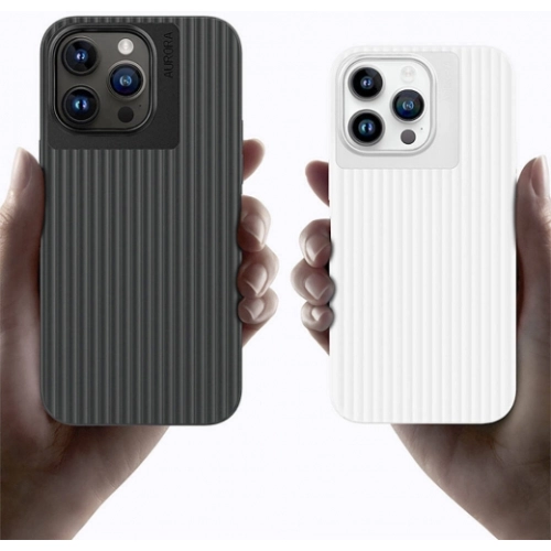 Recci Apple iPhone 15 Plus (6.7) Kılıf Aurora Serisi Magsafe Şarj Özellikli Kapak - Beyaz