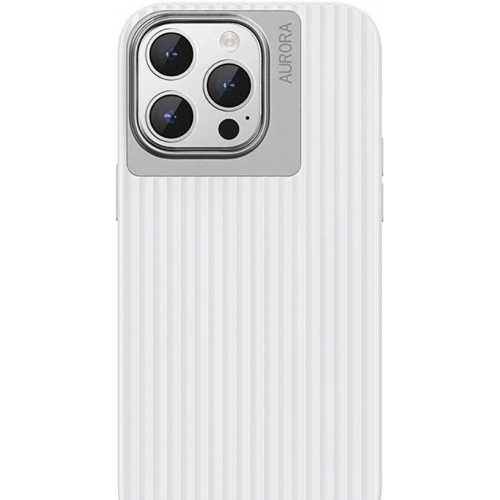 Recci Apple iPhone 15 Pro (6.1) Kılıf Aurora Serisi Magsafe Şarj Özellikli Kapak - Beyaz