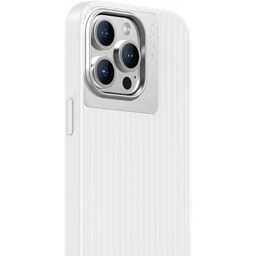 Recci Apple iPhone 15 Pro (6.1) Kılıf Aurora Serisi Magsafe Şarj Özellikli Kapak - Beyaz