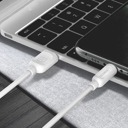 Recci RCL-P100 City of Sky Serisi Lightning to USB-A Data ve Şarj Kablosu 1M - Beyaz